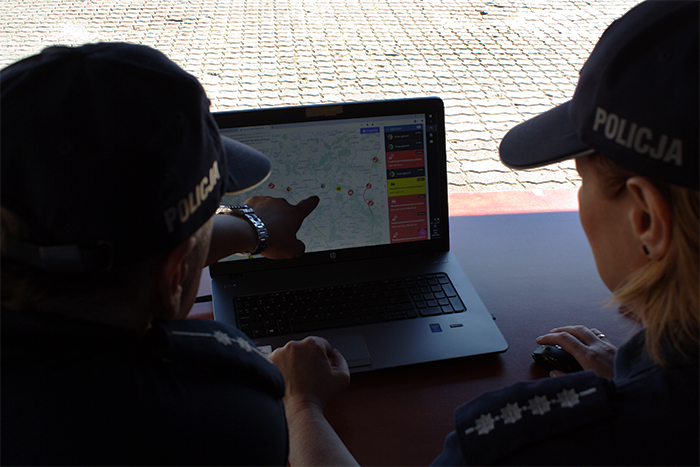 Mundurowi o aplikacji „Mapy zagrożeń” w Stawiskach