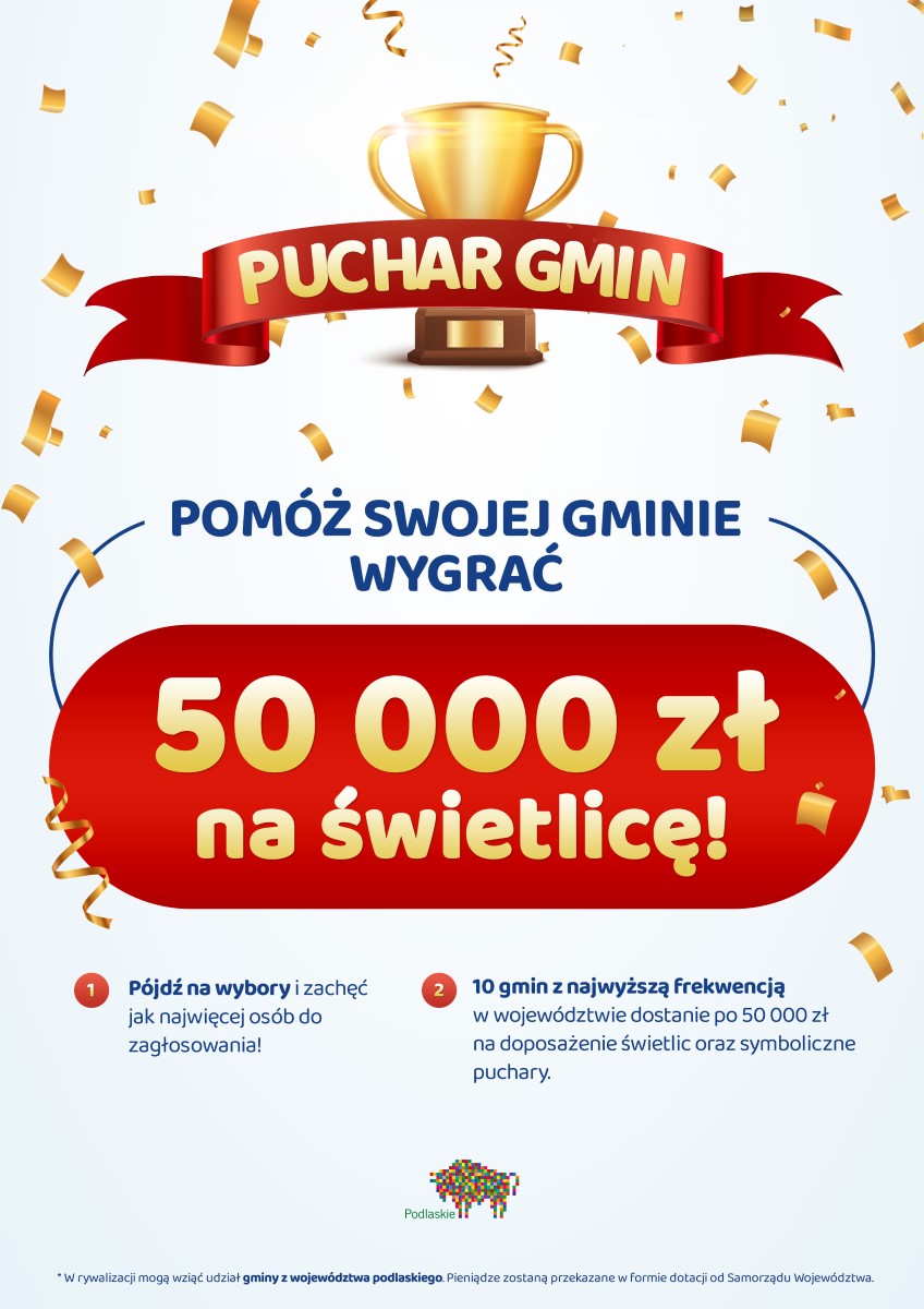 Puchar Gmin, czyli 50 tys. zł dla gmin z najlepszą frekwencją w drugiej turze wyborów!