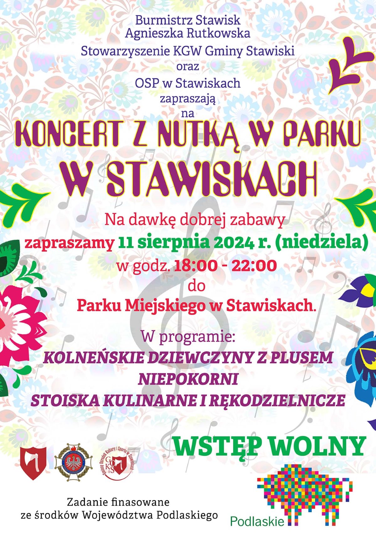 Koncert z Nutką w Parku w Stawiskach