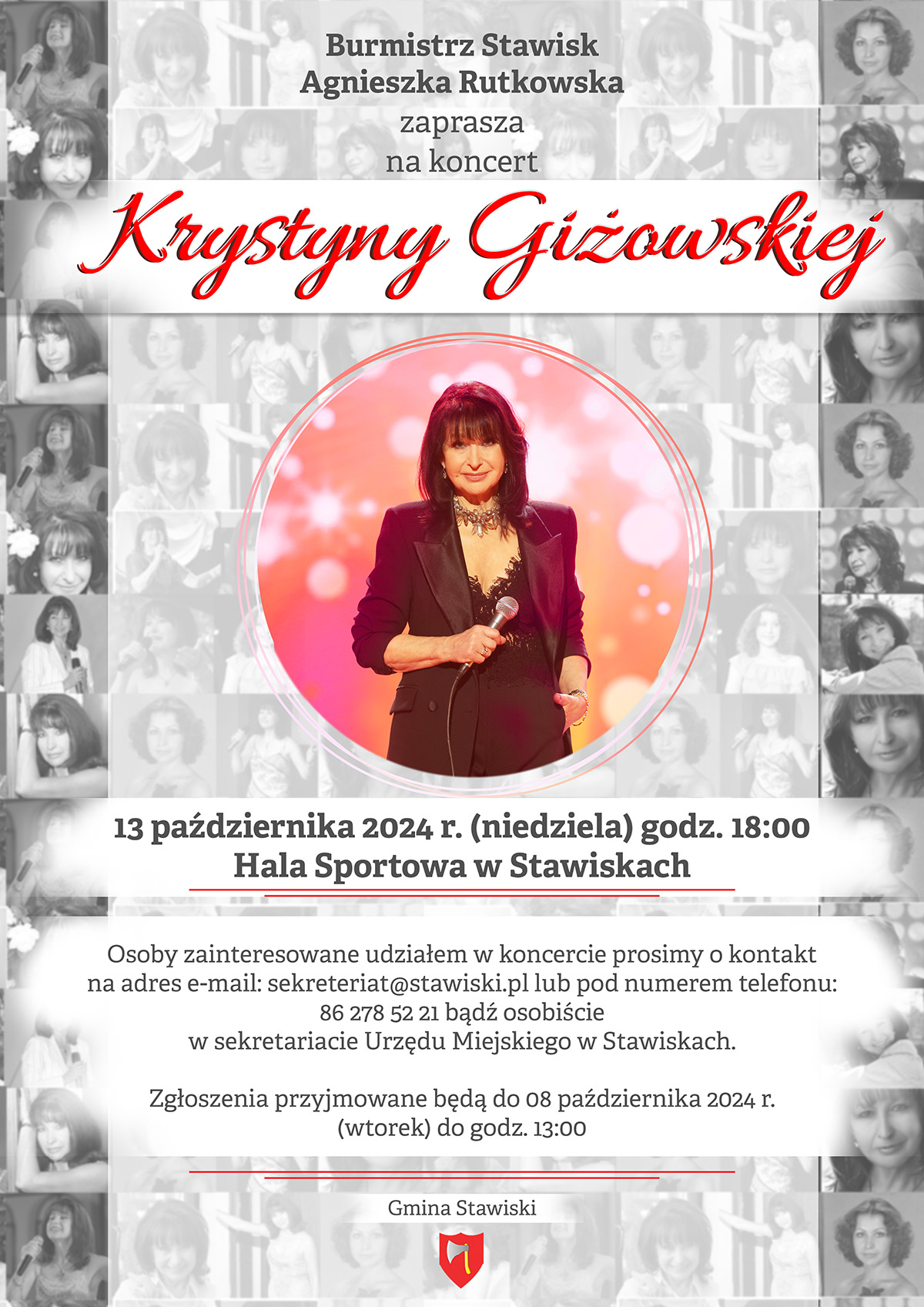 Zaproszenie na Koncert Krystyny Giżowskiej