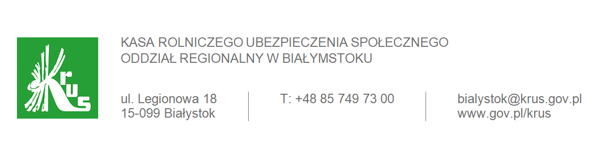 Informacja KRUS o wysokości miesięcznych składek na ubezpieczenie